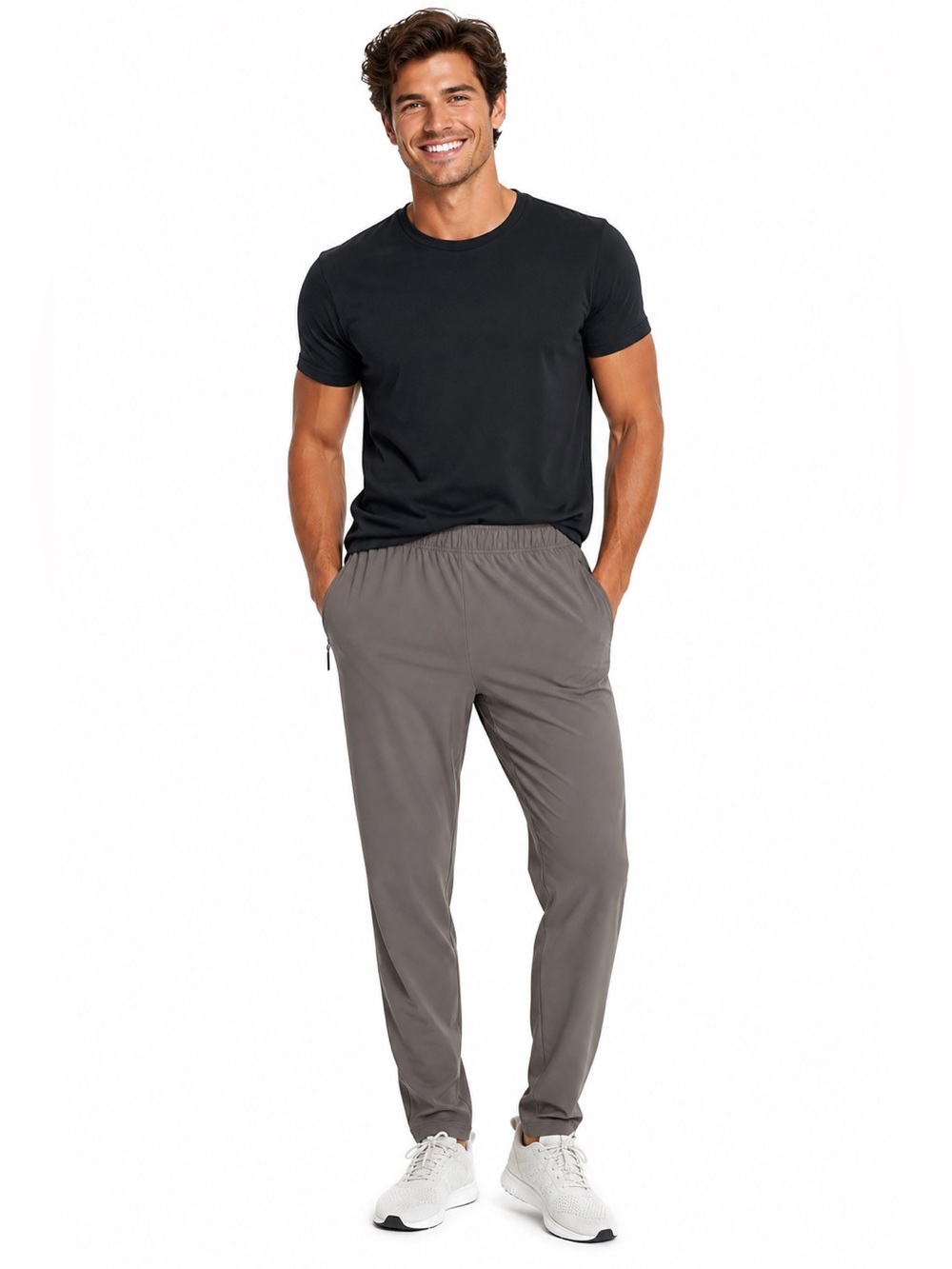 Glacier Performance XL Taupe Stretch Travel Golf Hike Pants Comfort Minimalist